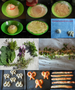 making home made herb pretzels